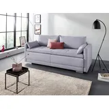OTTO home Schlafcouch Mikrofaser 2,5-Sitzer Grau/Silber