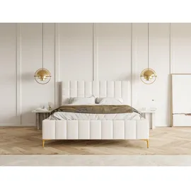 Selsey Polsterbett mit Bettkasten ¦ creme ¦ Maße cm B: 160 H: 126