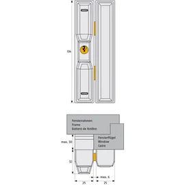 ABUS FTS88 Zusatzschloss Silber