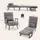 Homcom Schlafsessel 3 in 1 Chenille 67 x 96 x 73 cm Grau mit Kissen
