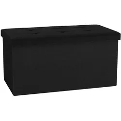 VCM Stoff Sitzbank   Maße ca. H. 38 x B. 76 x T. 38 cm   Kiste für flexiblen Einsatz in allen Wohnräumen   Aufbewahrungsbox   Sitztruhe - Boxas