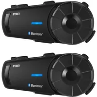 Fodsports Fx8 Motorrad-Sprechanlage im Doppelpack (Schwarz)