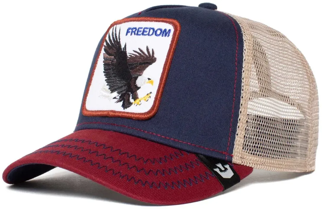 GOORIN BROS. Unisex Trucker Cap - Kappe, Front Patch, One Size The Freedom Eagle indigo