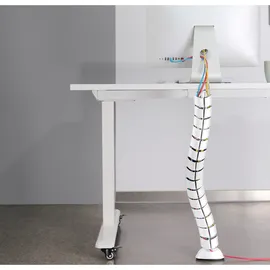 InLine InLine® Kabelkanal flexibel, vertikal für Tische, 2 Kammern, 0,80m, weiß