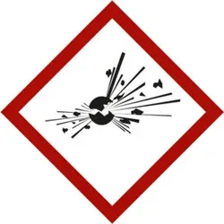 Gefahrstoffsymbol Explodierende Bombe, Typ: 03037