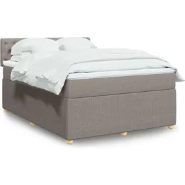 vidaXL Boxspringbett 140 x 200 cm Taupe