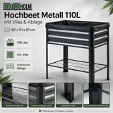 Trutzholm Hochbeet Metall 80 x 51 x 80 cm Schwarz