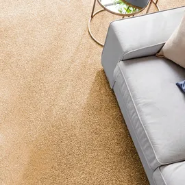 Andiamo Teppichboden ANDIAMO "Catania, Velours, Gesamthöhe 7,5 mm, Luxusklasse LC1", beige (dunkelbeige), B:400cm L:400cm, Kunstfaser, Teppiche, meliert, Breite 400 cm oder 500 cm, strapazierfähig & pflegeleicht