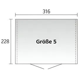 Biohort Europa 5 3,16 x 2,28 m dunkelgrau-metallic