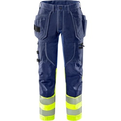 Fristads High Vis Handwerker Stretch-Hose Kl.1 2608 FASG 132849 - warnschutz-gelb/marine - C50