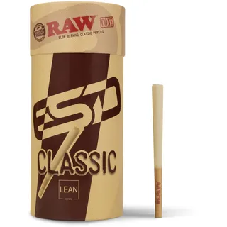 RAW Cones klassische schlanke Größe | 100 Stück | Natürliches, vorgerolltes Blättchen mit Tipps und Packstäbchen im Lieferumfang enthalten