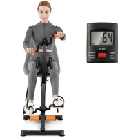 COSTWAY Heimtrainer Bewegungstrainer Pedaltrainer für Senioren, Hand Arm Bein Knie Fitnessgerät mit LCD Display, höhen- & längenverstellbar, LBH: 43-53 x 45 x 87-100 cm, Arm und Beintrainer Senioren