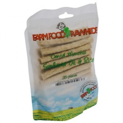Farm Food Rawhide Dental Munchie Natural - 35 stück 3 Taschen