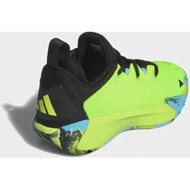 adidas Basketballschuh ADIDAS PERFORMANCE "ADIDAS INITIATION KIDS", Mädchen, Gr. 37, lucid lemon, core schwarz, lucid aquamarine, Textil, Schuhe, für Kinder & Jugendliche