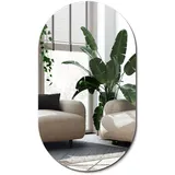 wallfluent Ovaler Spiegel 46 x 80 cm Transparent