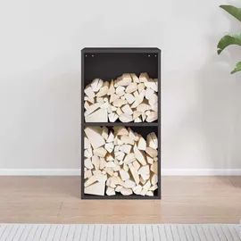 vidaXL Brennholzregal Stahl 40 x 30 x 75 cm Schwarz