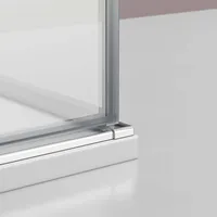 Bernstein Eckdusche mit Falttür rechts 80 x 80 cm 8 mm ESG-Sicherheitsglas