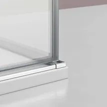 Bernstein Eckdusche mit Falttür rechts 80 x 80 cm 8 mm ESG-Sicherheitsglas