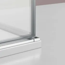 Bernstein Eckdusche mit Falttür rechts 80 x 80 cm 8 mm ESG-Sicherheitsglas