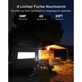 COOAU 4G LTE Überwachungskamera Aussen Akku mit SIM Karte+64GB Kartenspeicher+Solarpanel, Kamera überwachungs LTE,2K Kabellos Solar Kamera Outdoor mit Farb-Nachtsicht, PIR Personenerkennung,