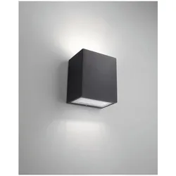 Philips 17209/30/16 LED Außen Wandleuchte Flagstone 1x3w | 300lm | 2700k | IP44 - schwarz