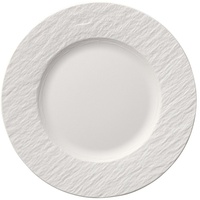 Villeroy & Boch Manufacture Rock Blanc Frühstücksteller (22 cm), Premium Porzellan, Weiß