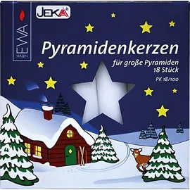 Ebersbacher Kerzenfabrik GmbH Pyramidenkerzen 18/100 weiss 17x100 mm 18 Stück