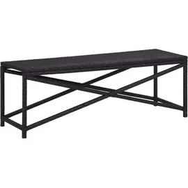 vidaXL Gartenbank 124 x 44 x 43 cm Schwarz