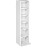Tectake CD-Regal 90 x 21 x 20 cm Weiß