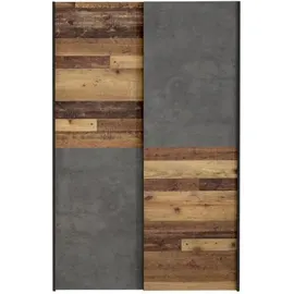 EFFEZETA Ozula Schwebetürenschrank 120 x 190,5 x 42 cm grau