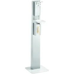 Bartscher Hygienesäulen-Set DH1 1460 | 0,9 Liter | Bis zu 3 ml pro Umdrehung | 400x400x1462(h)mm .