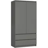 Akord Kleiderschrank Akord 90 x 180 x 51 cm Graphitgrau