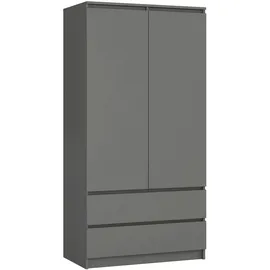 Akord Kleiderschrank Akord 90 x 180 x 51 cm Graphitgrau