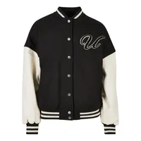 URBAN CLASSICS Oversized Big U College Bomberjacke Black /