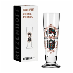 Ritzenhoff Schnapsglas Heldenfest Schnaps 004, Kristallglas, Made in Germany bunt