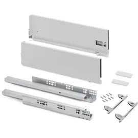 Emuca Vertex mit 3D-Regelung, Höhe 178mm, Tiefe 350mm, Stahl, Weiß lackiert