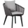Mr. Deko Gartenmöbelset Diningsessel Cadiz mit Tisch Almeria 200 x 90 cm - Grau