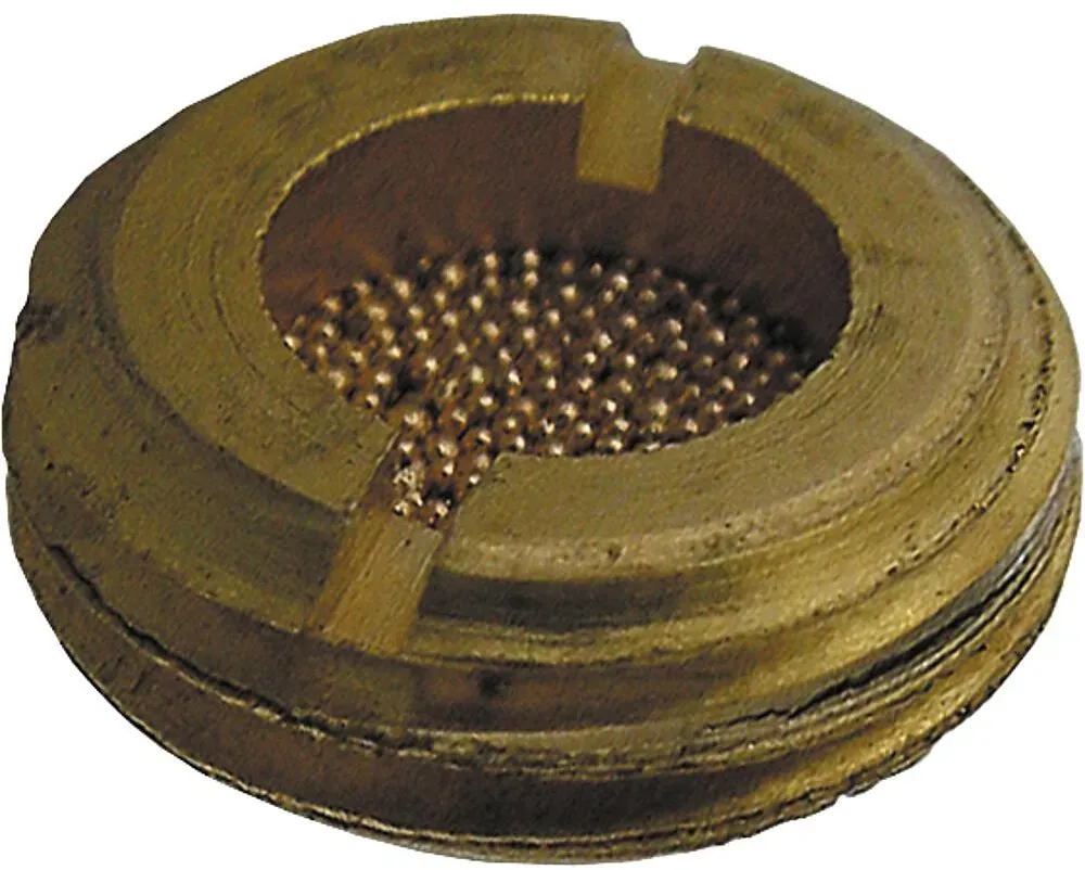 Schalldämpfer aus Sinterbronze flache Ausführung mit Schlitz 3/4'', flache Ausführung Schlitz