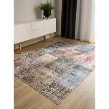 benuta Basic Waschbarer Teppich George - Multicolor 80x150 cm - Kunstfaser - Rechteckig & im Style: Vintage, Ethno-Style, Shabby Chic - Pflegeleicht für Wohnzimmer Schlafzimmer