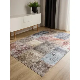 benuta Basic Waschbarer Teppich George - Multicolor 80x150 cm - Kunstfaser - Rechteckig & im Style: Vintage, Ethno-Style, Shabby Chic - Pflegeleicht für Wohnzimmer Schlafzimmer