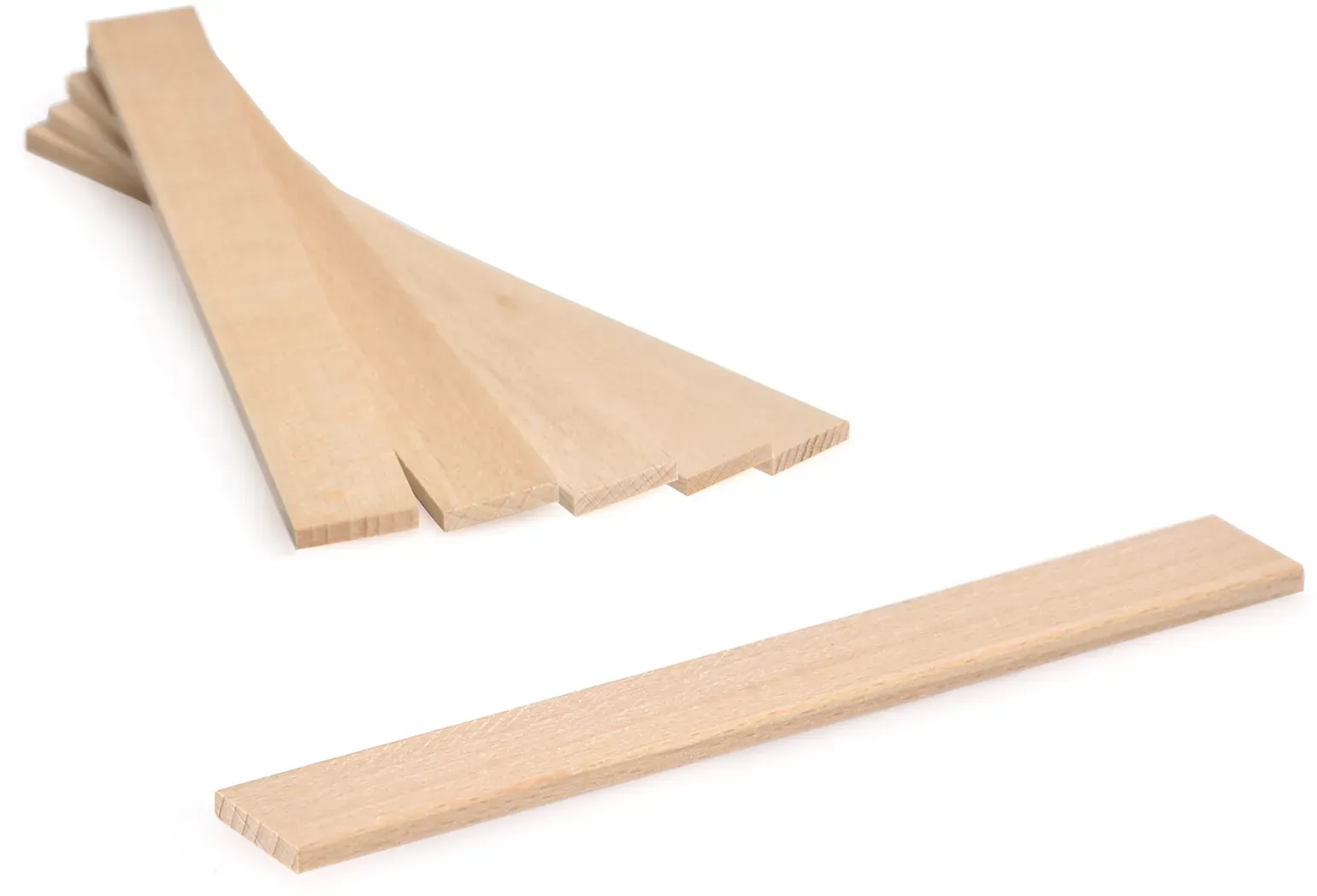 200 Stk. Holzstäbchen | 128 x 16 x 3.2 mm | Buchenholz zum Bastlen