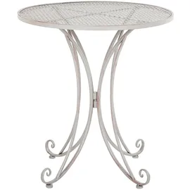 Beliani Bistroset grau Metall 2er Balkon Terrasse Garten romantisch - Grau