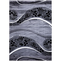Vintage-Teppich Eleysa, Grau, Schwarz, Weiß, Textil, orientalisch, rechteckig, 120x170 cm, Teppiche & Böden, Teppiche, Vintage-Teppiche