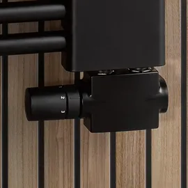 HSK Universal Ventilhahnblock mit Thermostatkopf schwarz matt