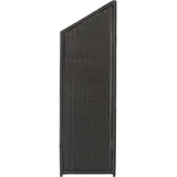 Plus Sichtschutz Schrägelement 55 x 170/140 cm schwarz Polyrattan