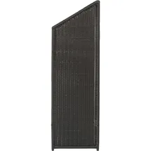 Plus Sichtschutz Schrägelement 55 x 170/140 cm schwarz Polyrattan