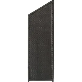 Plus Sichtschutz Schrägelement 55 x 170/140 cm schwarz Polyrattan