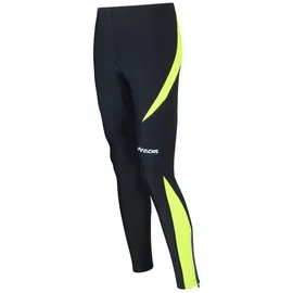 Airtracks Herren Thermo Laufhose Lang Pro - Winter Funktions Running Tight - Warm - Atmungsaktiv - Reflektoren - schwarz - neon - XXL - Herren - XXL