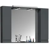 VCM Spiegelschrank Bad Spiegel Silora XL - Grau
