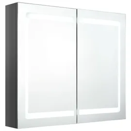 vidaXL LED-Spiegelschrank 77 cm grau
